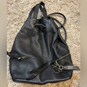 Frye And Co. leather black backpack/handbag